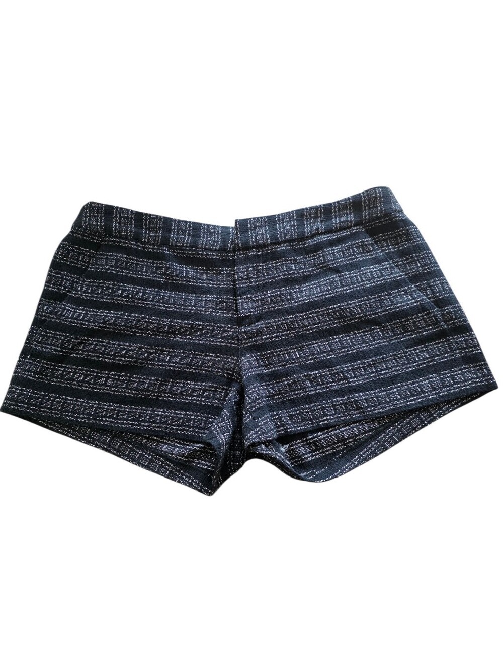 Joie Black And White Caviar Cotton Linen Tweed Shorts Size 4